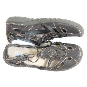 JBU by Jambu Sydney Women's 9 T-Strap Sandal Memory Foam Hook and Loop Flats